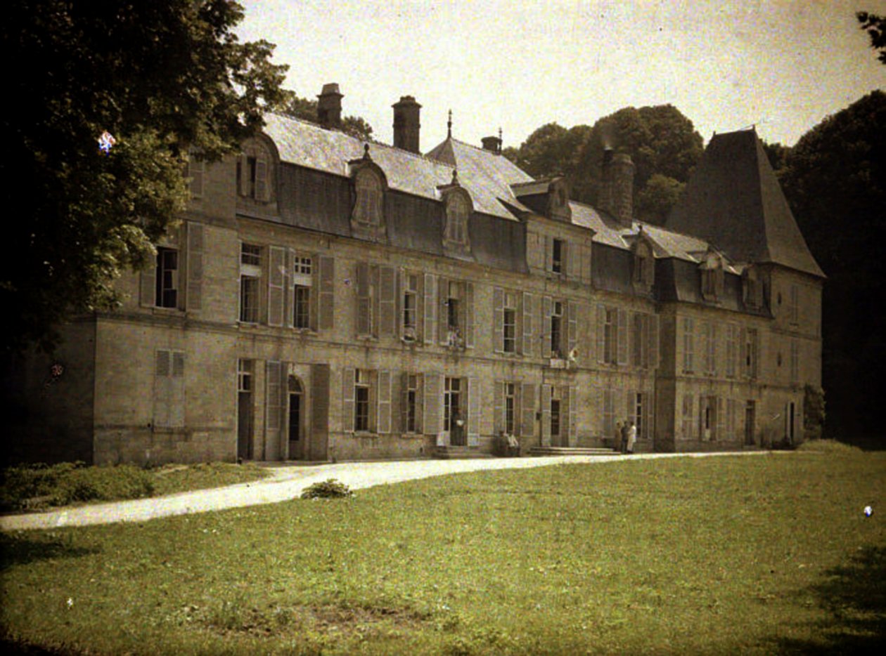 Chateau Vauxbuin, používaný francouzskou armádou jako nemocnice, Soissons, Aisne, Francie, 1917 (autochrom) od Fernand Cuville