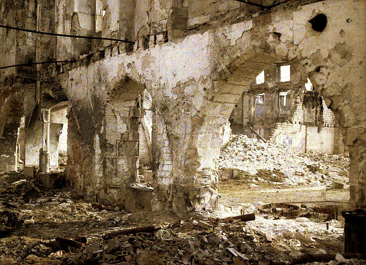 Klášter kláštera Cordeliers, Reims, Marne, Francie, 1917 (autochrom) od Fernand Cuville