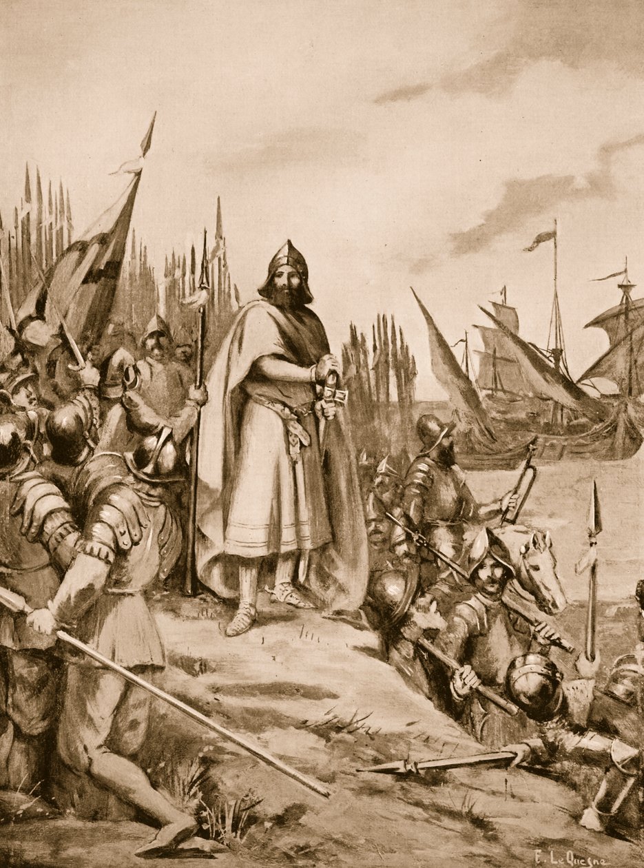Erik the Saint Lands na pobřeží Finska, 1157 od Fernand Le Quesne
