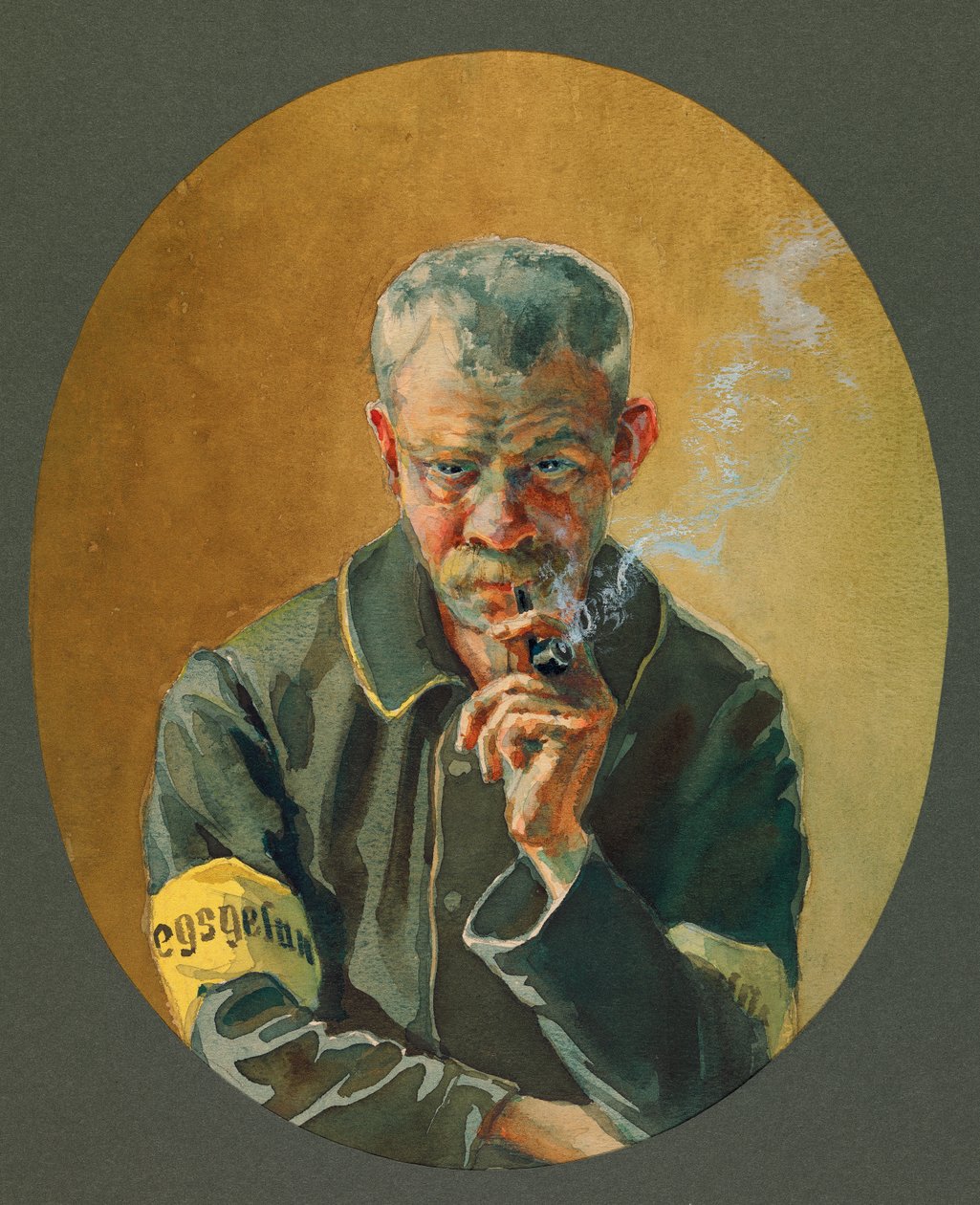 Civilní vězeň ze severní Francie, Gustrow od Fernand Barbier