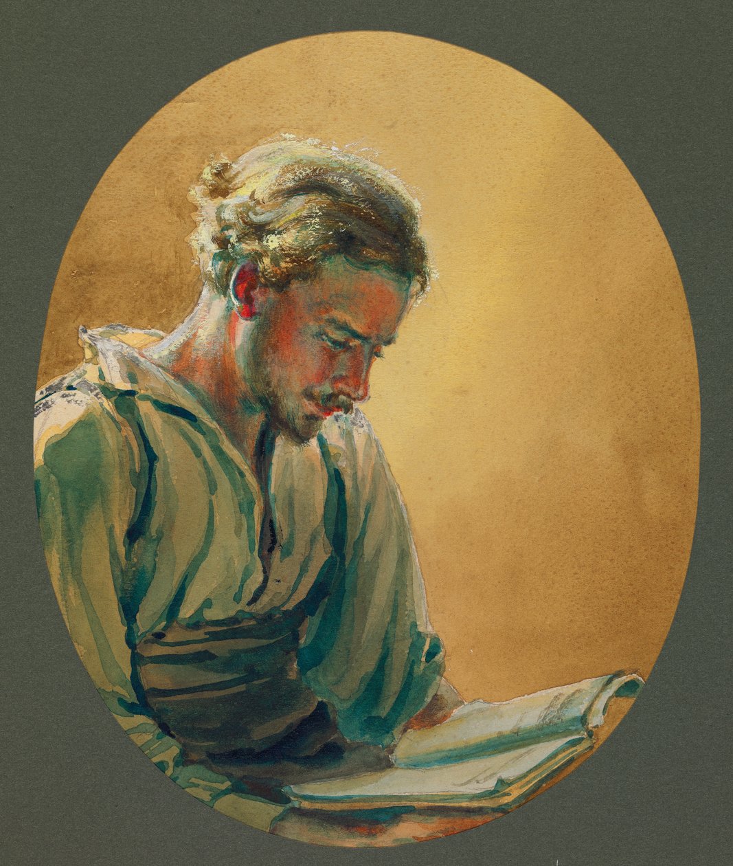 Mladý muž čte v Gustrow od Fernand Barbier