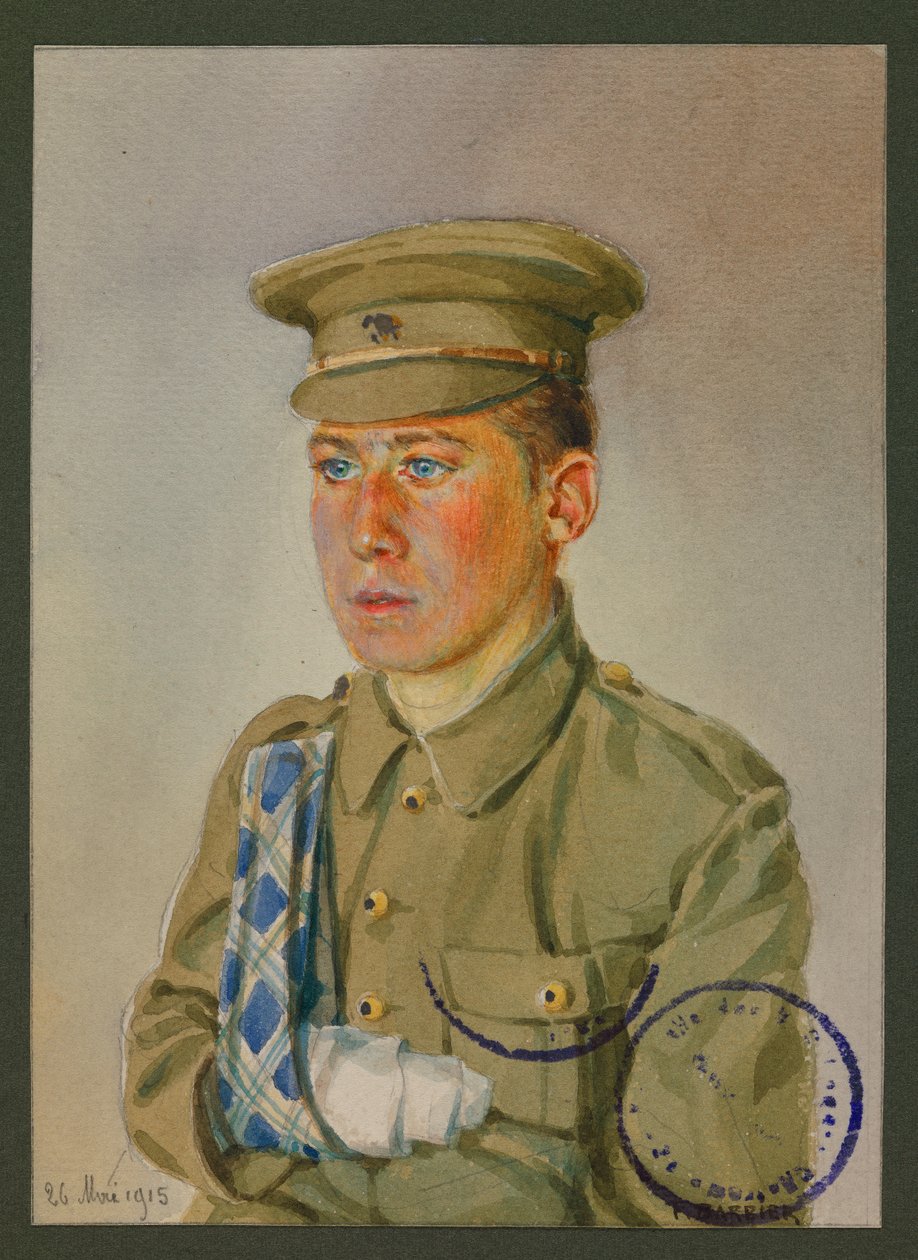 Georges Haskell , britský voják v Royal Scott Brighton, Gustrow od Fernand Barbier