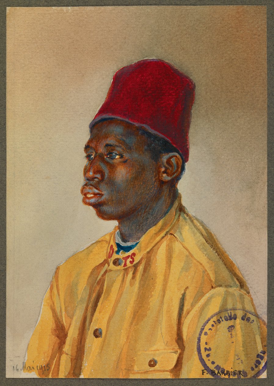 Madion - Diouf , senegalský voják, Gustrow od Fernand Barbier