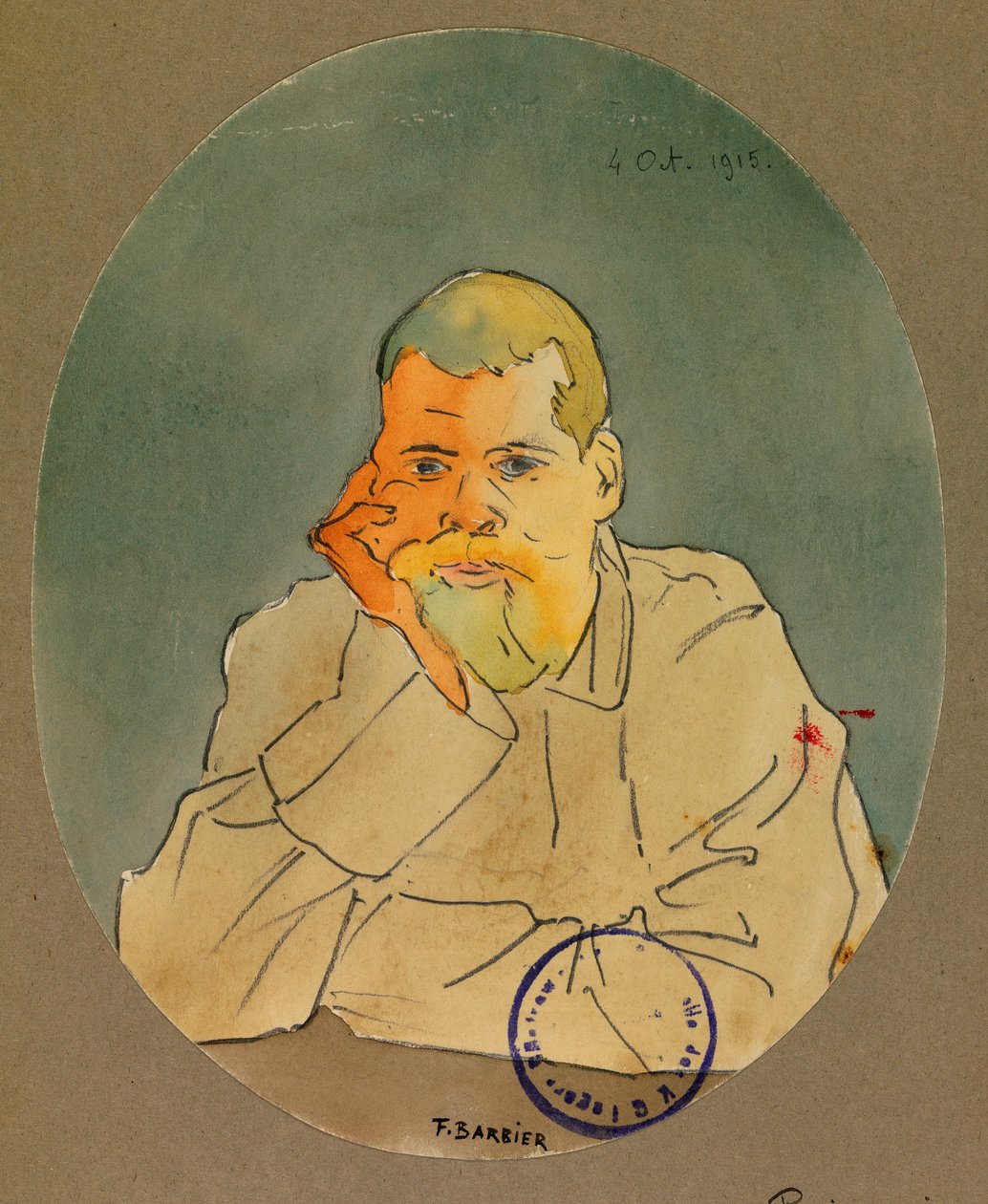 Portrét ruského vězně, Gustrow od Fernand Barbier
