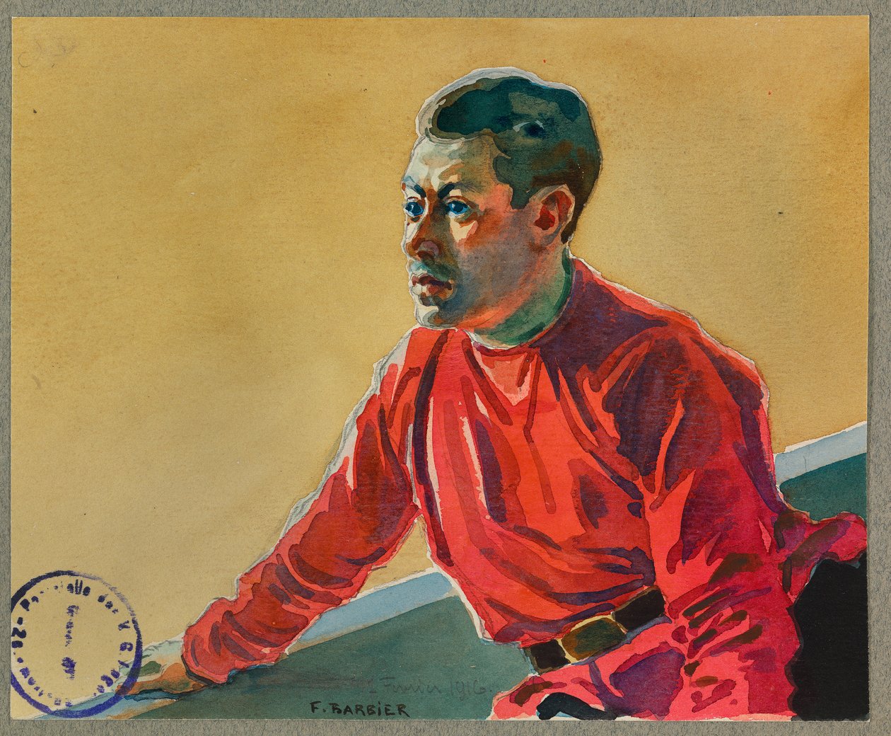 Vězeň Lafontan bude dnes večer hrát v táborovém divadle, Gusttow od Fernand Barbier