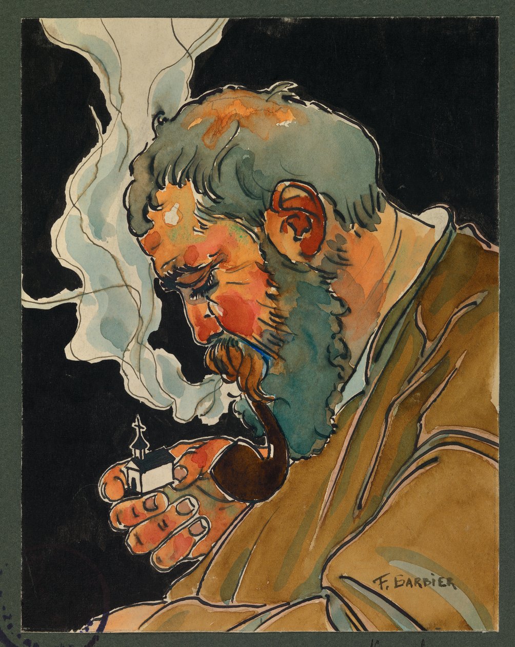 Vězeň Liard jako nosič, Gustrow od Fernand Barbier