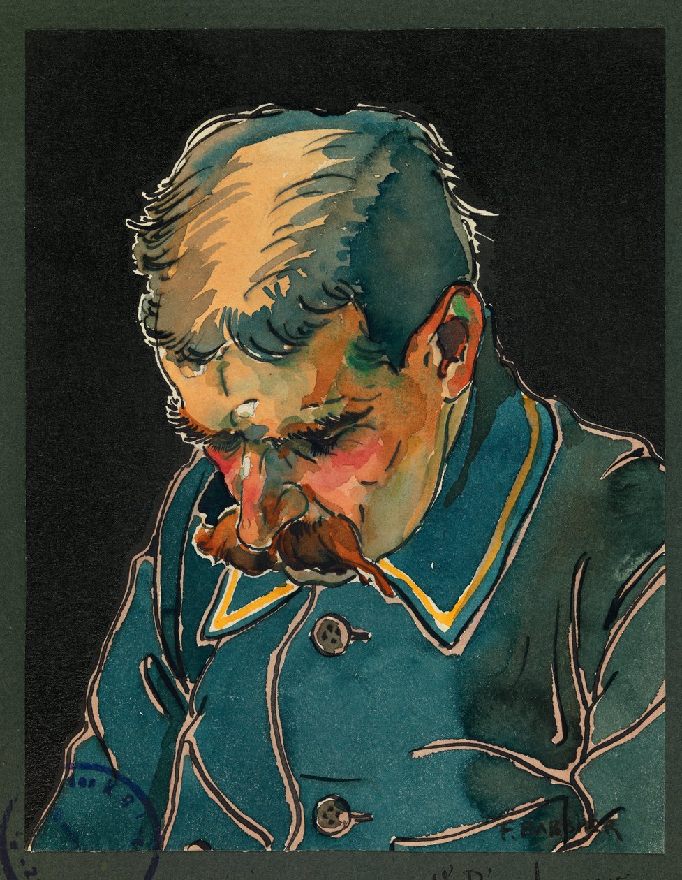 Vězeň Mar de Rance řídí táborový orchestr, Gustrow od Fernand Barbier