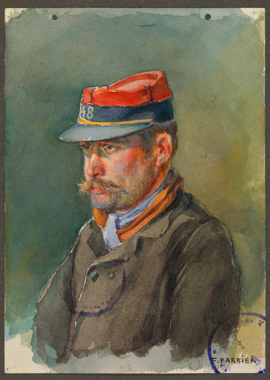 Seržant Lecacheux z 48. teritoriální jednotky, Gustrow od Fernand Barbier