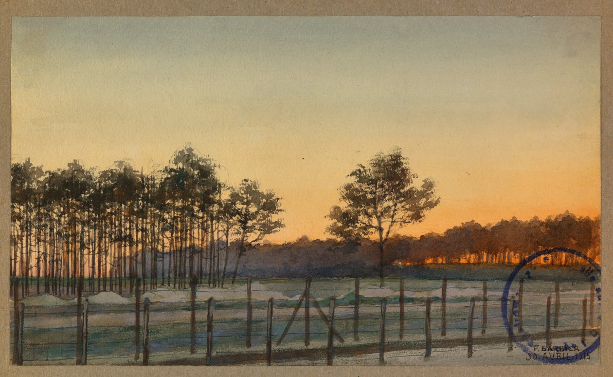Pohled na Bois des Sapins od Fernand Barbier
