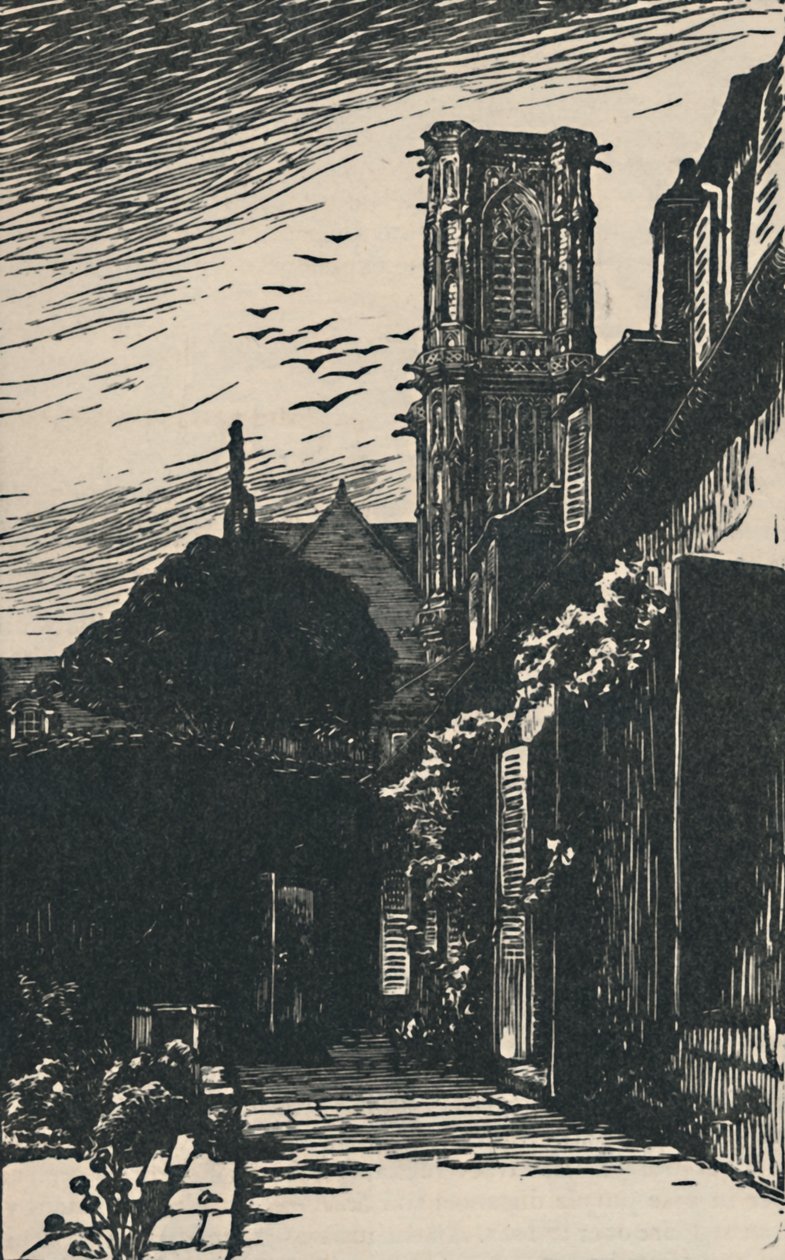 Nevers – katedrální věž, 1919 od Fernand Chalandre
