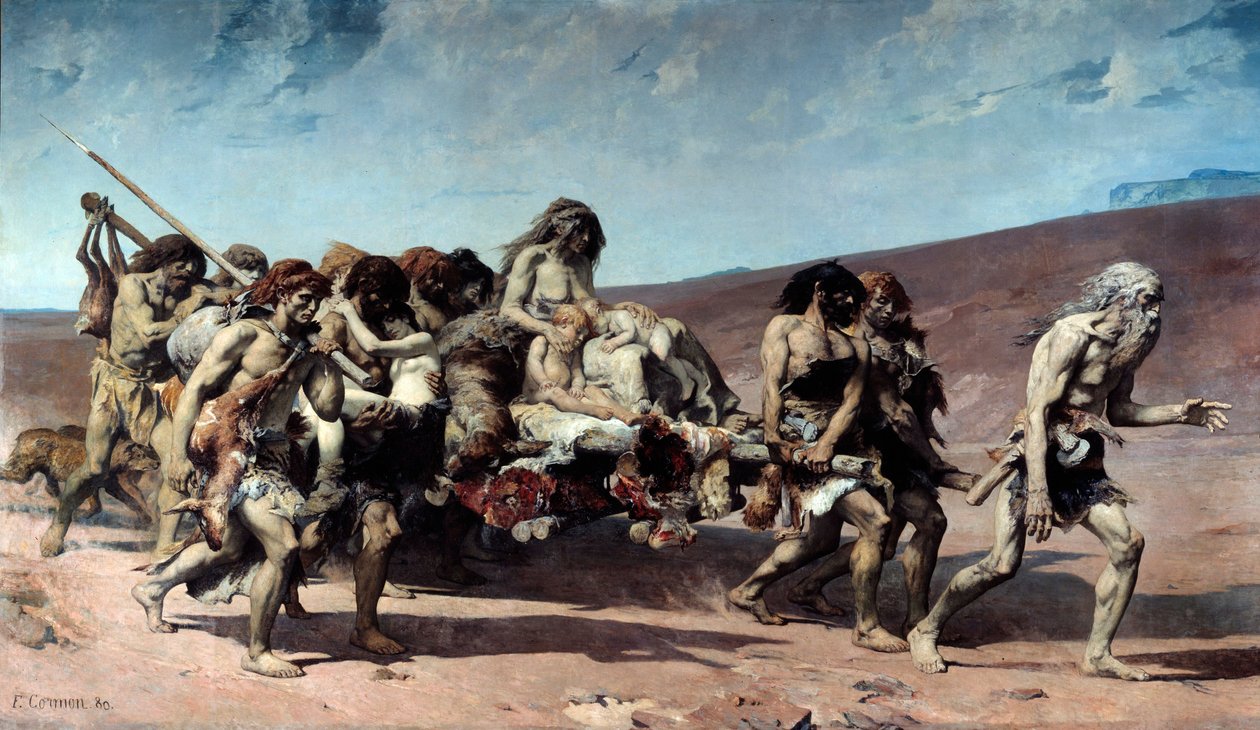 Caine, detail. Ilustrace románu Victora Huga „The Legend of the Siecles““. Obraz Fernanda Cormona (1845-1924) od Fernand Cormon