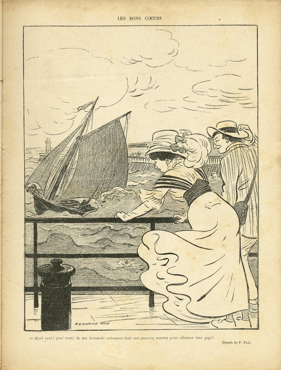 Ilustrace Fernanda Faua (1858-1919) v Le Rire od Fernand Fau