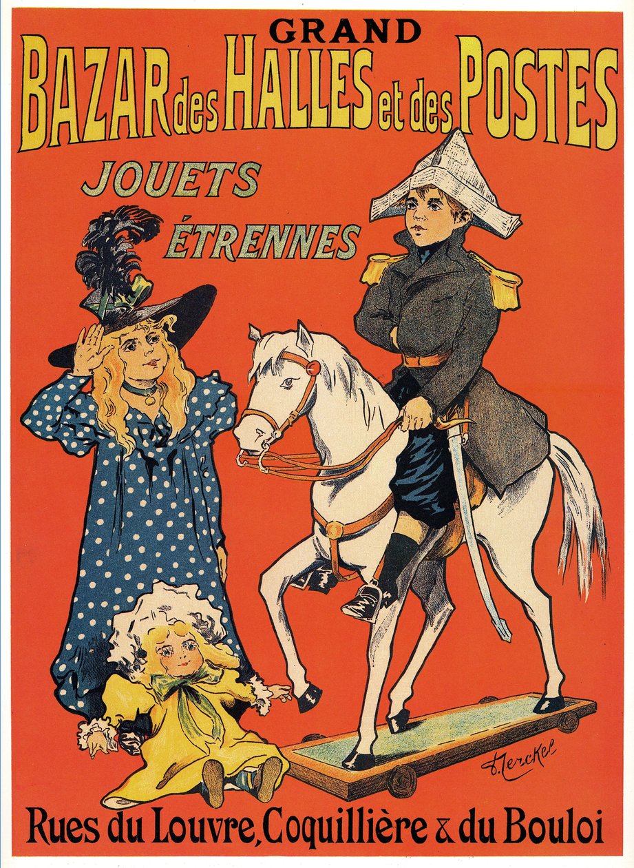 Reklamní plakát pro Grand Bazaar des Halles et des Posts: Ilustrace: Fernand Fernel (Cerckel) (1872-1934) 1899 od Fernand Fernel