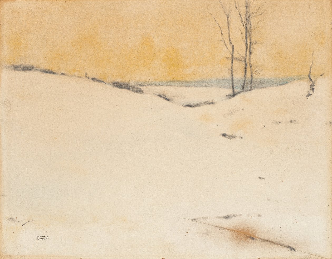 Ve sněhu, kolem roku 1916 od Fernand Khnopff