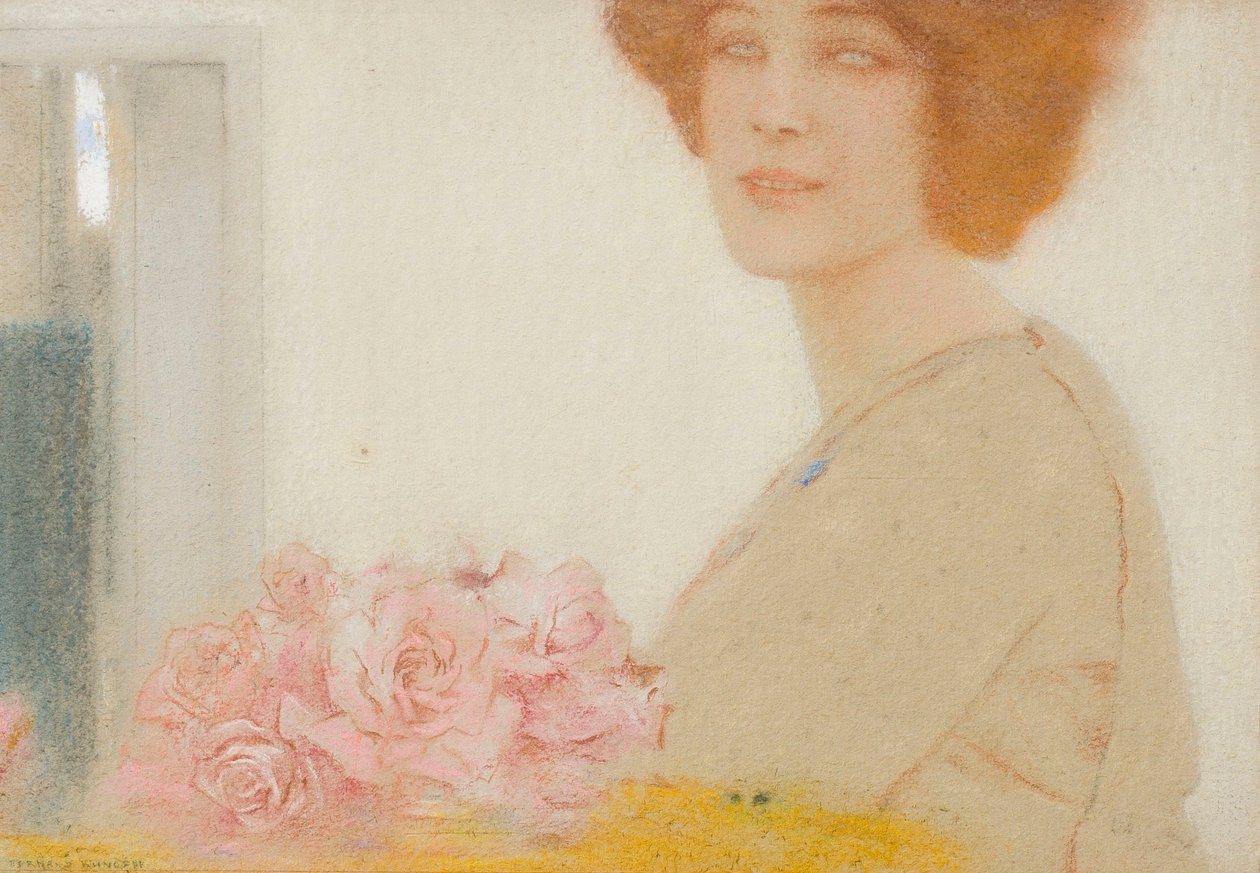 Z růží od Fernand Khnopff