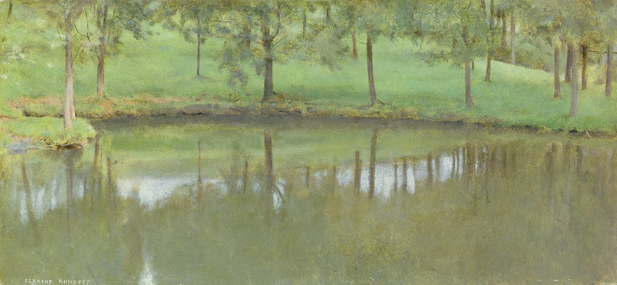 Fosset; Tichá voda, kolem roku 1894 od Fernand Khnopff