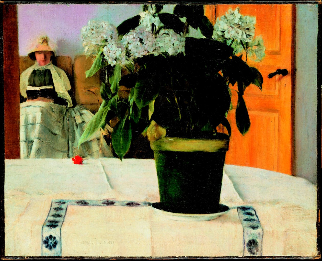 Obraz "" Hortensia "" od Fernanda Khnopffa (1858-1921) od Fernand Khnopff