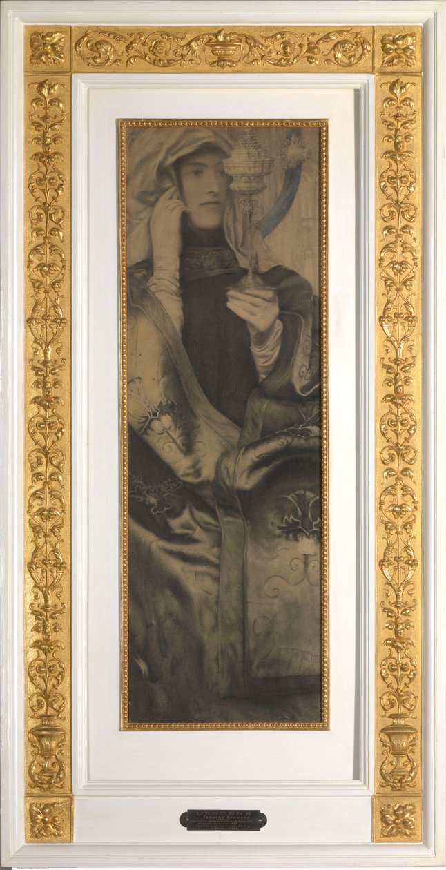 Kadidlo, asi 1898 (uhel a pastel na papíře) od Fernand Khnopff