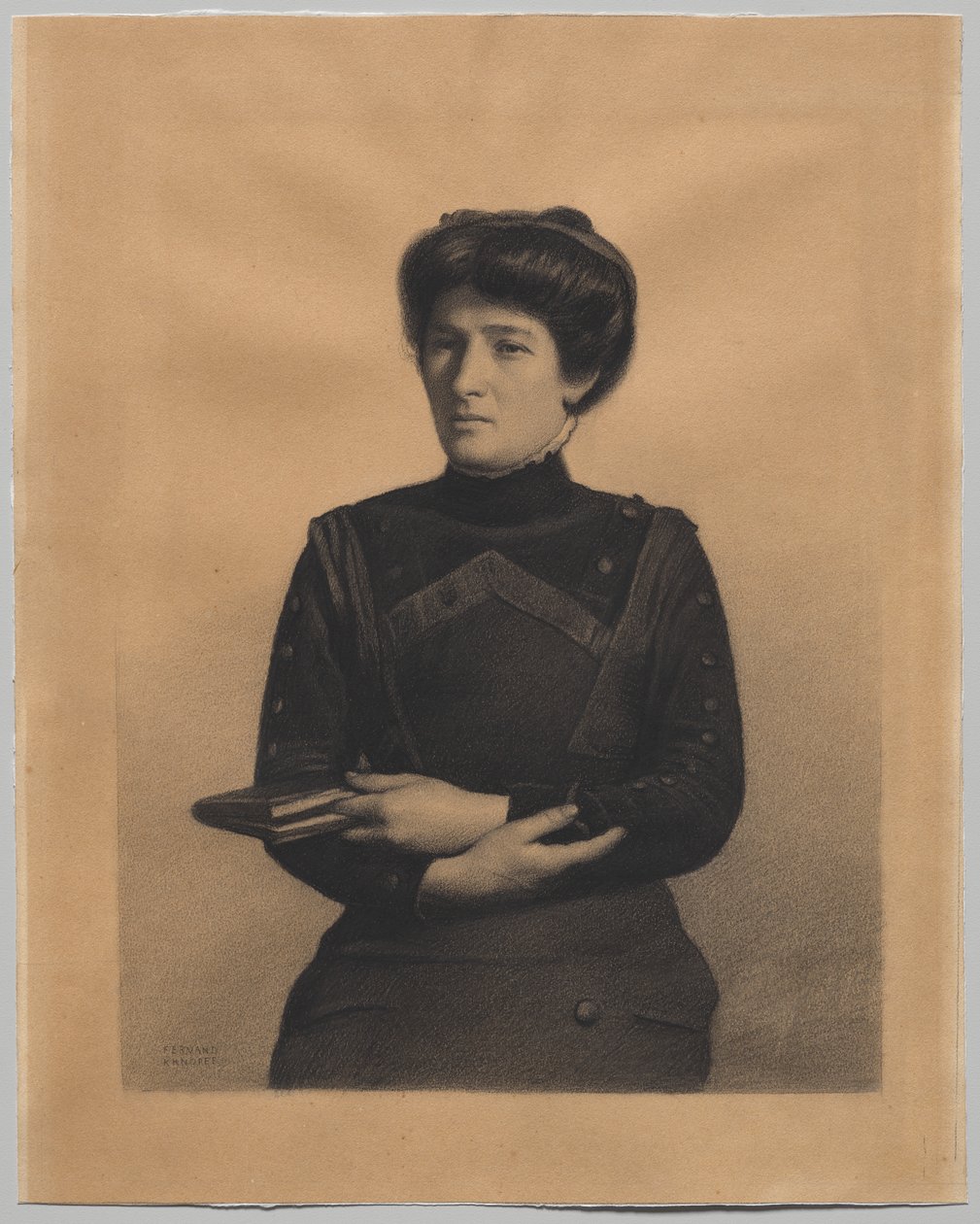 Portrét Madame Jules Ricard, rozené Augustine Bulteau od Fernand Khnopff