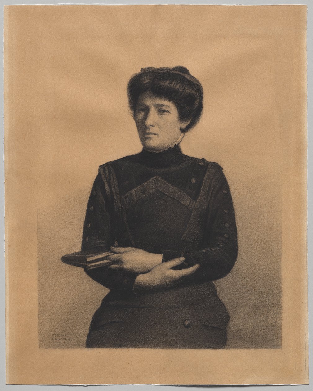 Portrét Madame Jules Ricard, rozené Augustine Bulteau od Fernand Khnopff