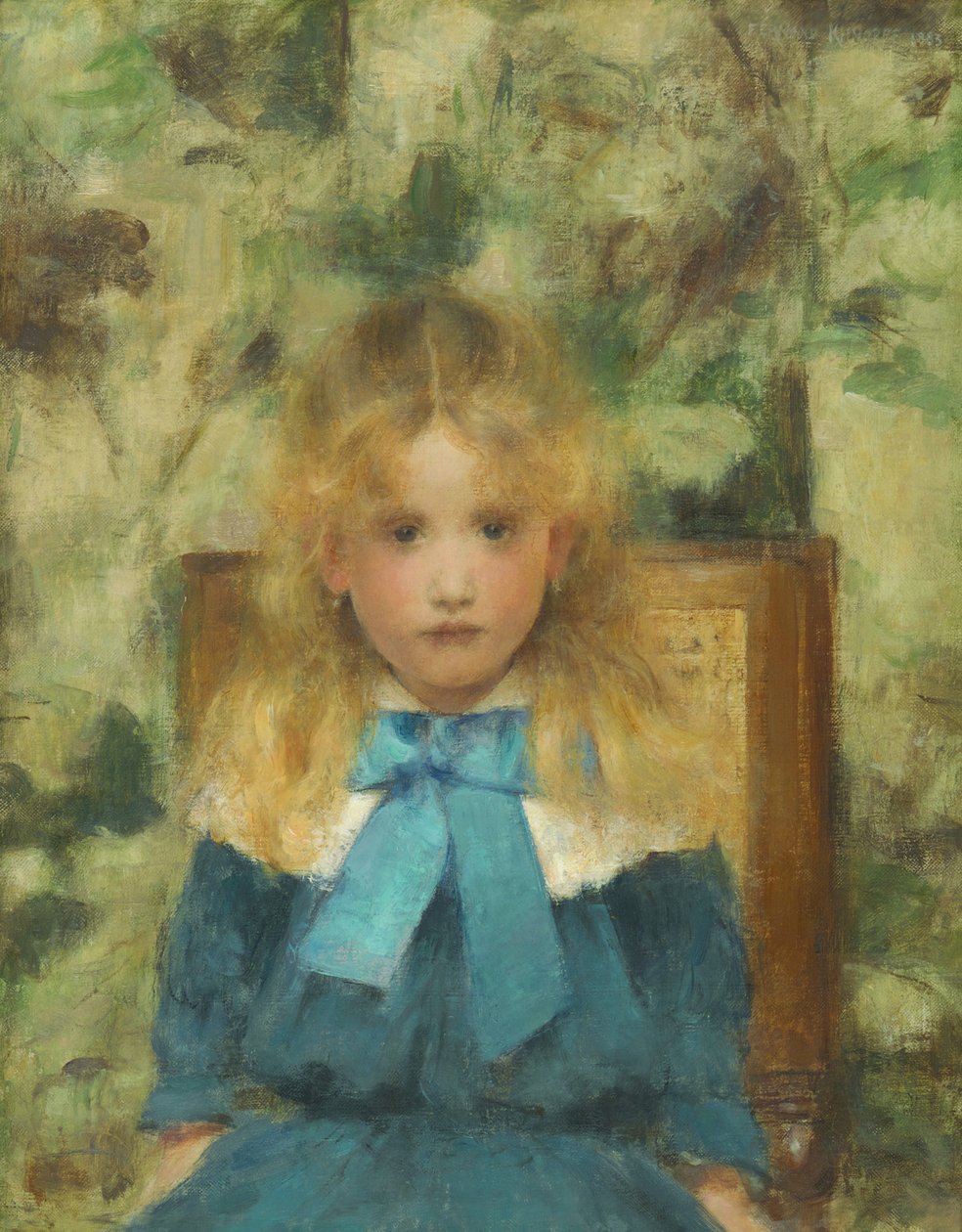 Portrét mademoiselle Van der Hecht, 1883. od Fernand Khnopff