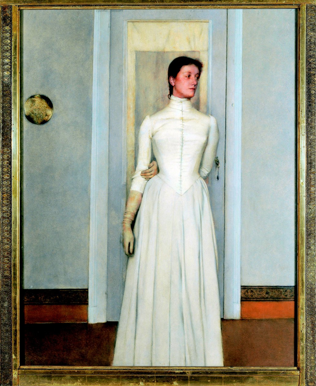 ""Portrét Marguerite Khnopff"" sestra umělce - Malba Fernanda Khnopffa (1858-1921) od Fernand Khnopff