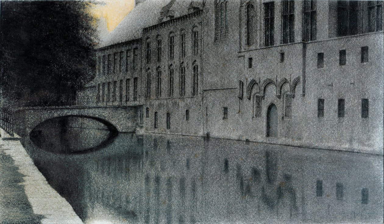 Suvenýr z Flander. Kanál, 1904. od Fernand Khnopff
