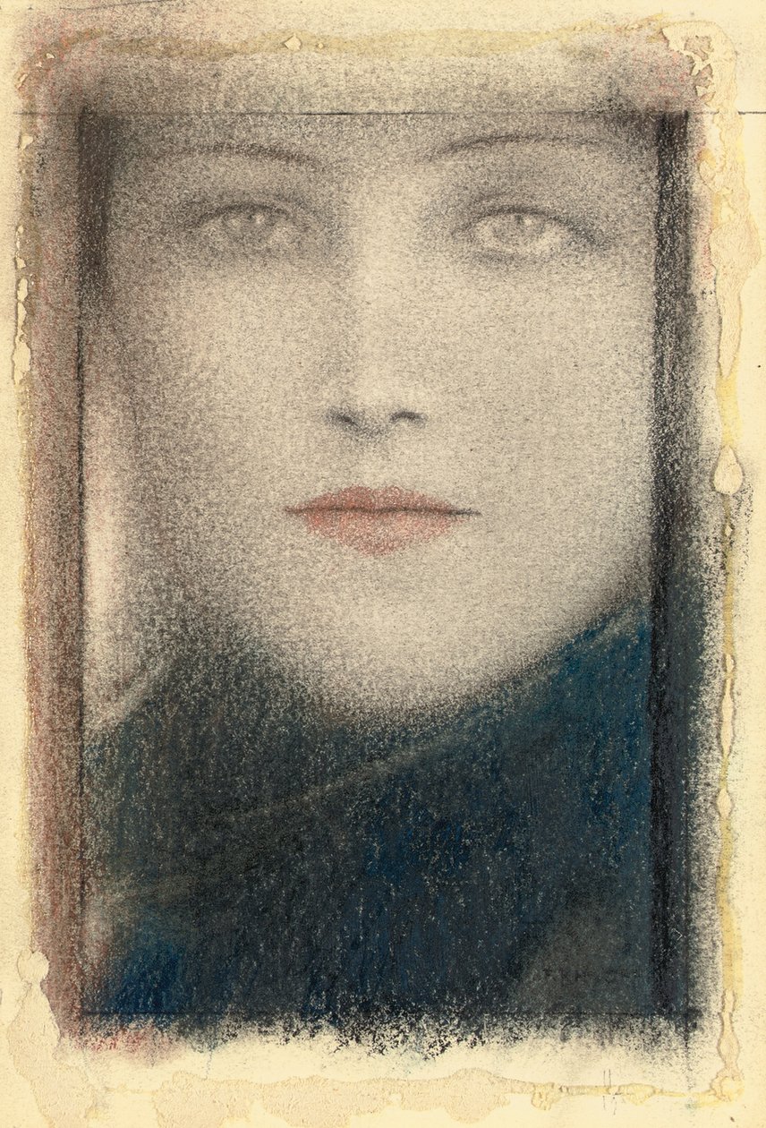Hlava ženy, kolem roku 1910 od Fernand Khnopff
