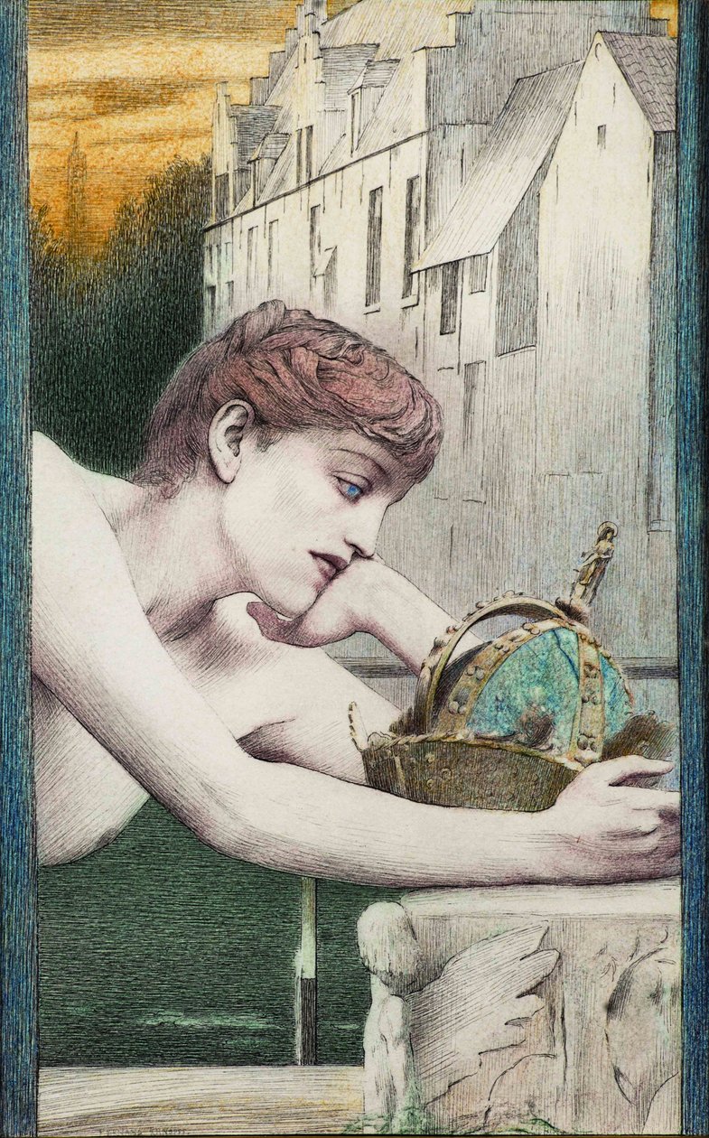 Mrtvé město. S Georges Rodenbach, 1889. od Fernand Khnopff
