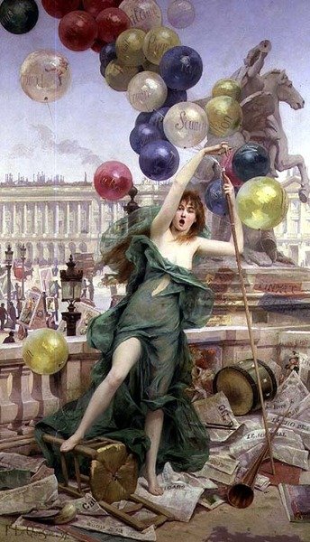 Dívka s balónky od Fernand Le Quesne