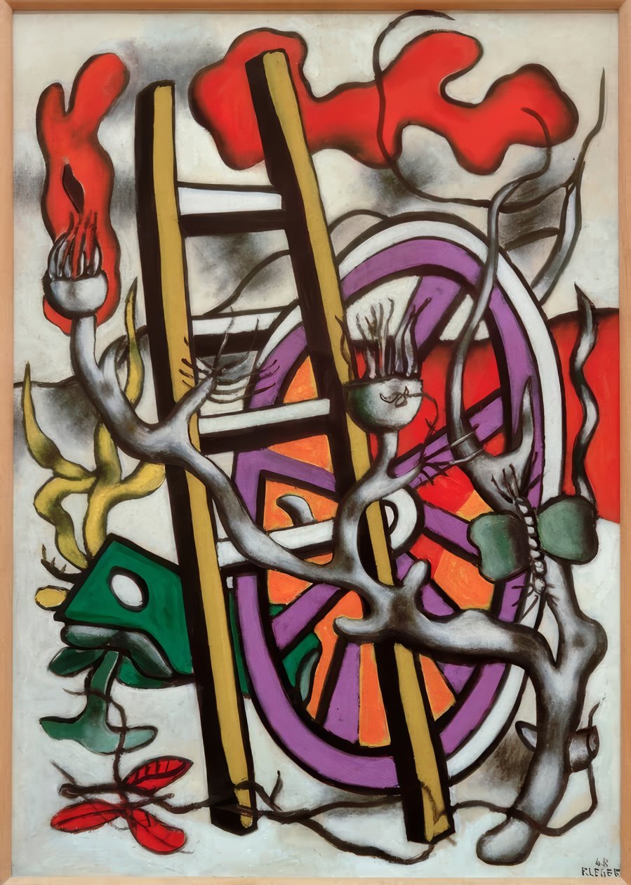 Motýl na kole od Fernand Leger