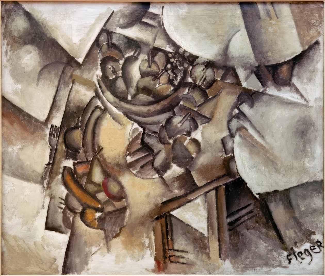 Mísa s ovocem na stole od Fernand Leger