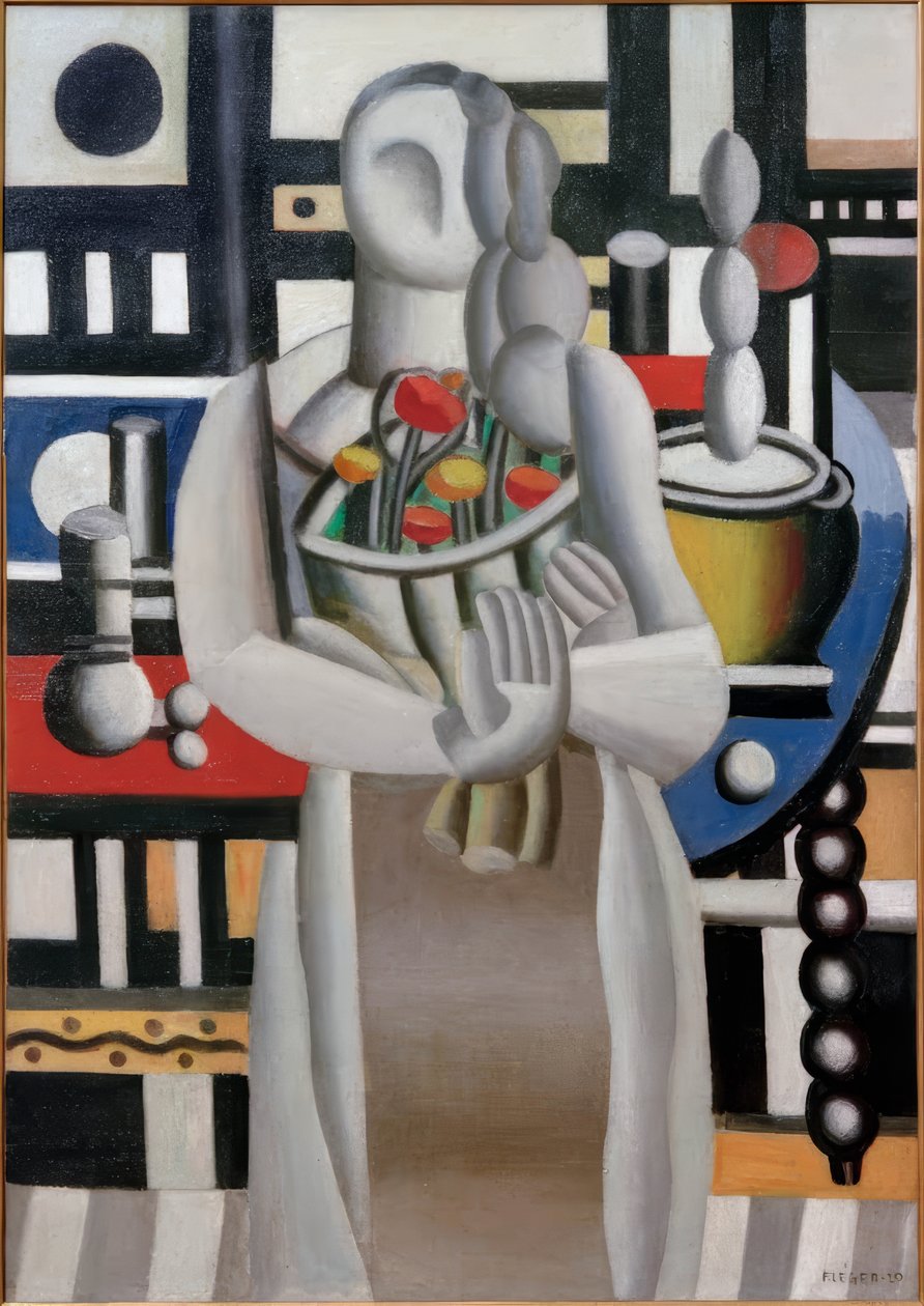 Žena s květinami od Fernand Leger