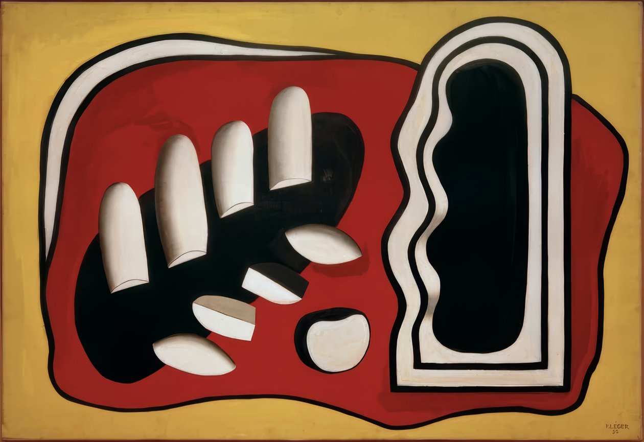 Kompozice žlutého pozadí od Fernand Leger