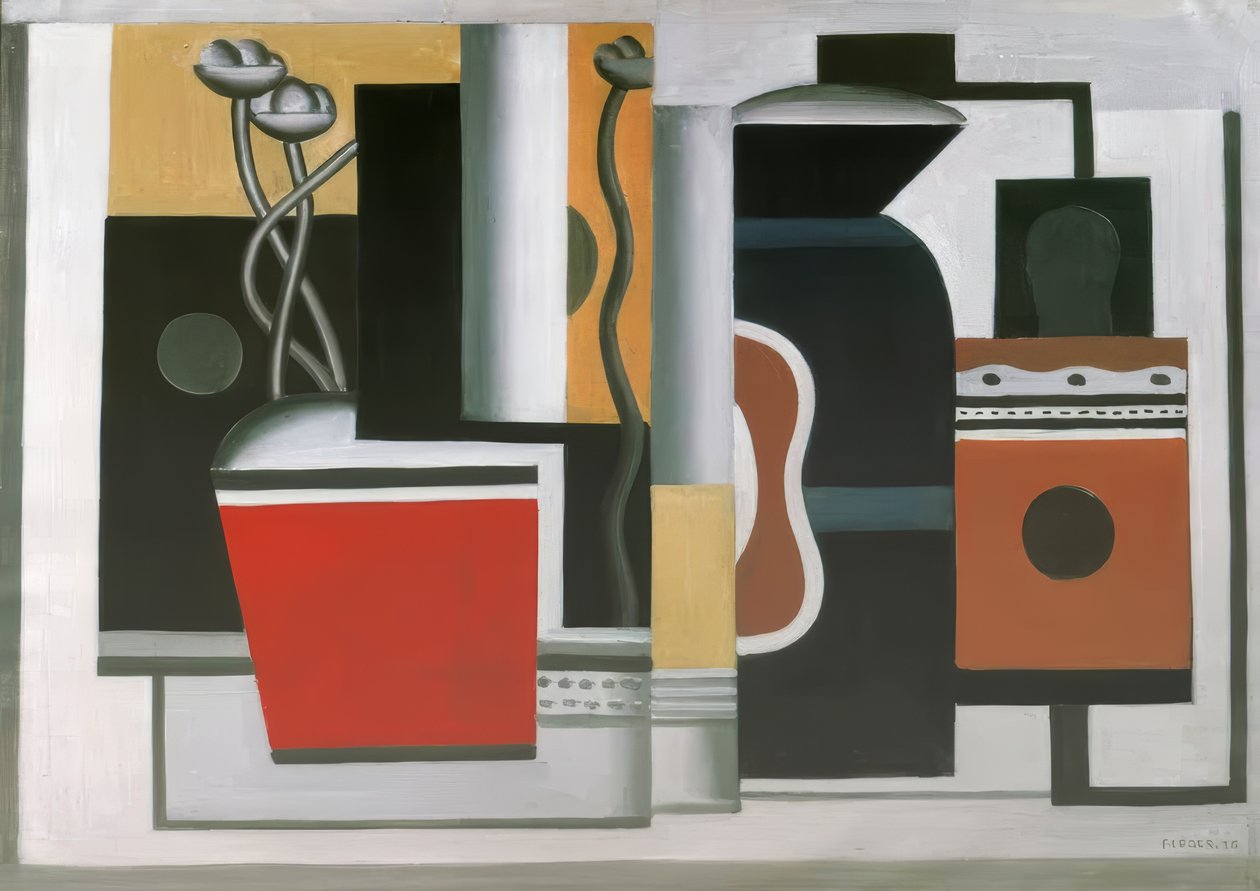 „Le pot rouge“ (Červený květináč), 1926 od Fernand Leger