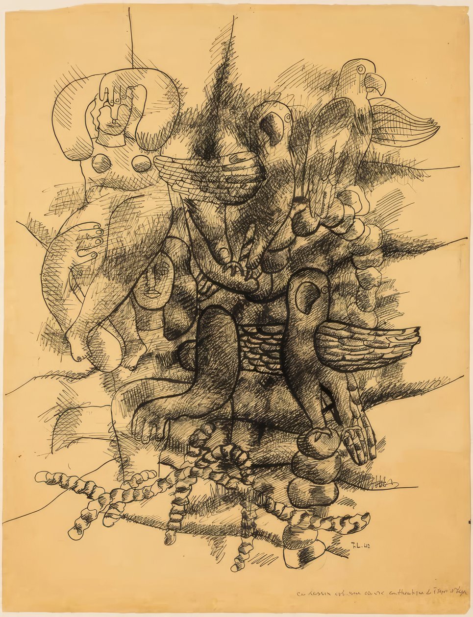 Ženy a ptáci od Fernand Leger