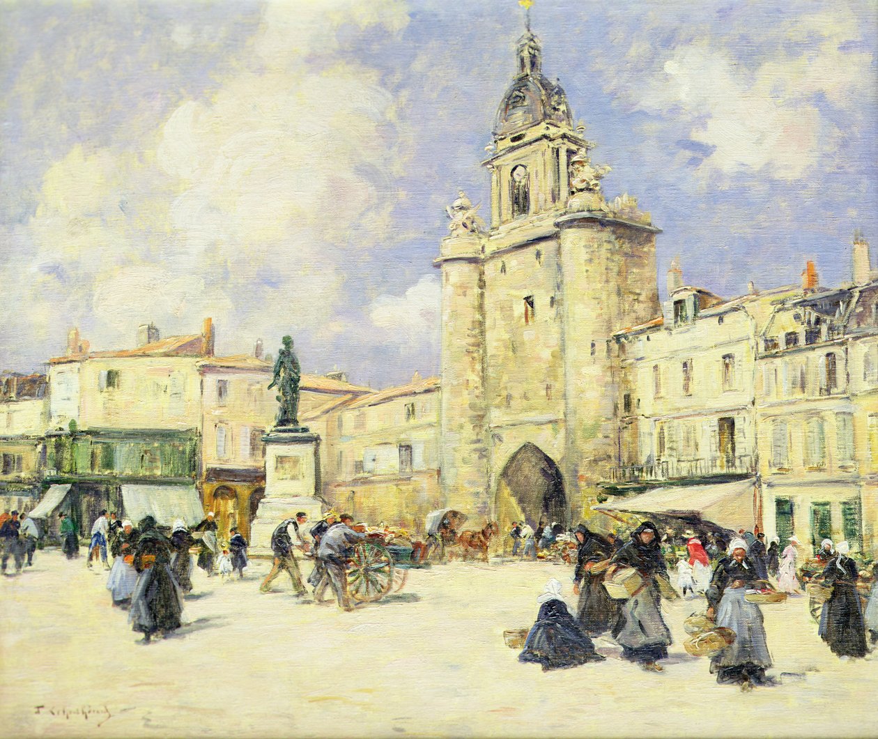 Náměstí v La Rochelle (olej na plátně) od Fernand Legout Gerard