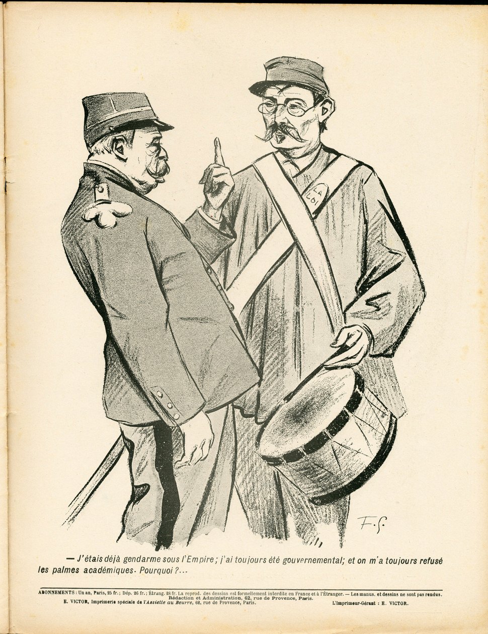 Máslový talíř, číslo 209, satirické barvy od Fernand Louis Gottlob