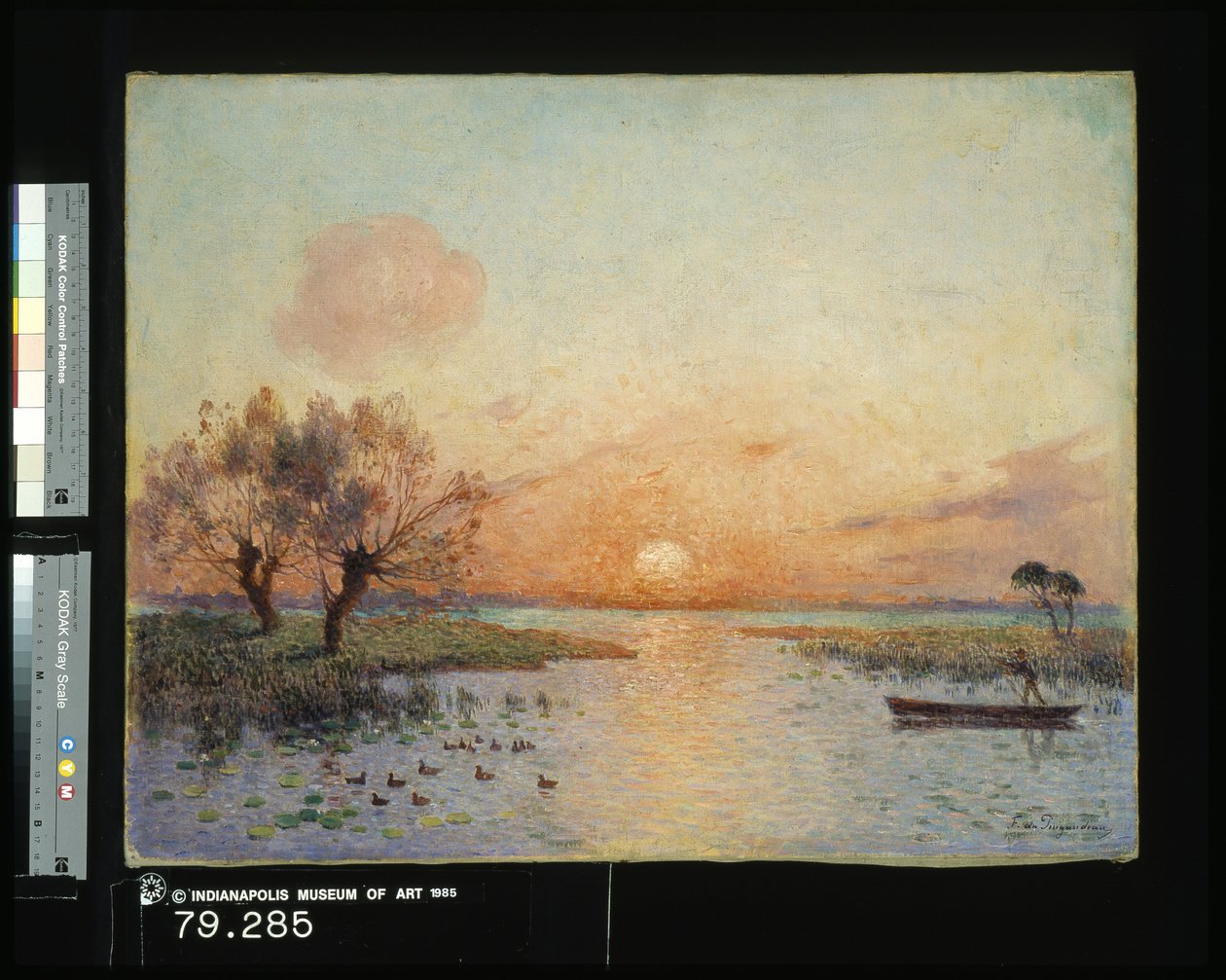 Rybník při západu slunce (La Mare Au Coucher Du Soleil) (olej na plátně) od Fernand Loyen du Puigaudeau