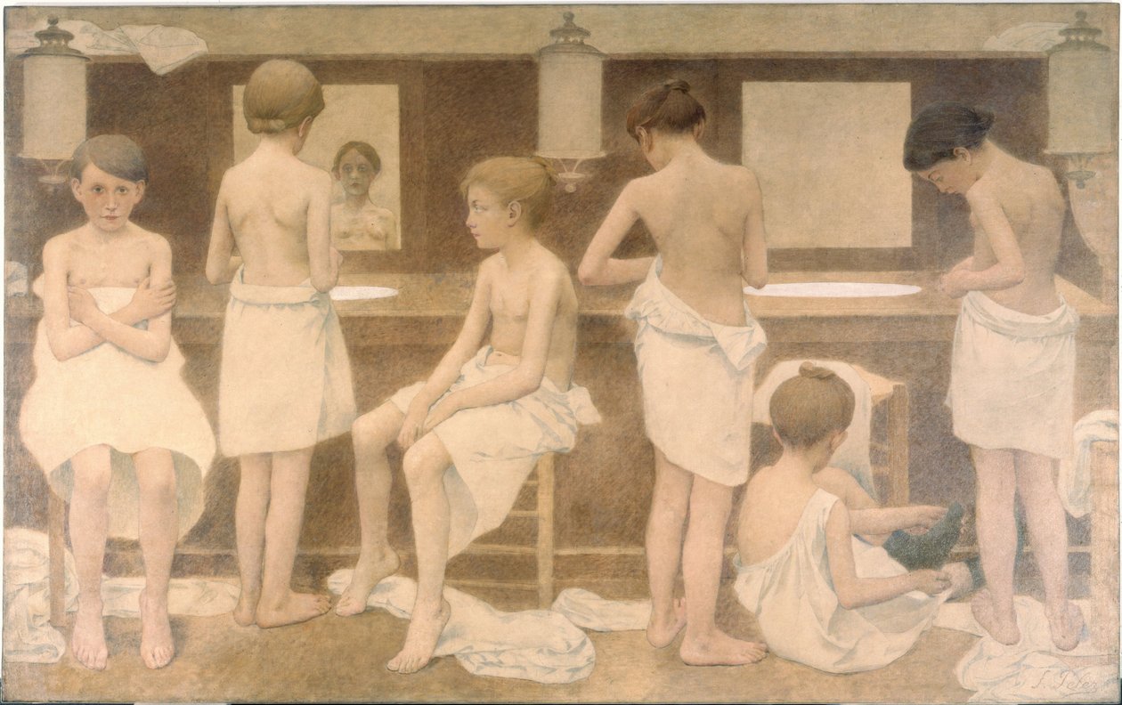 Les Petites Figurantes, 1911-1913 (olej na plátně) od Fernand Pelez