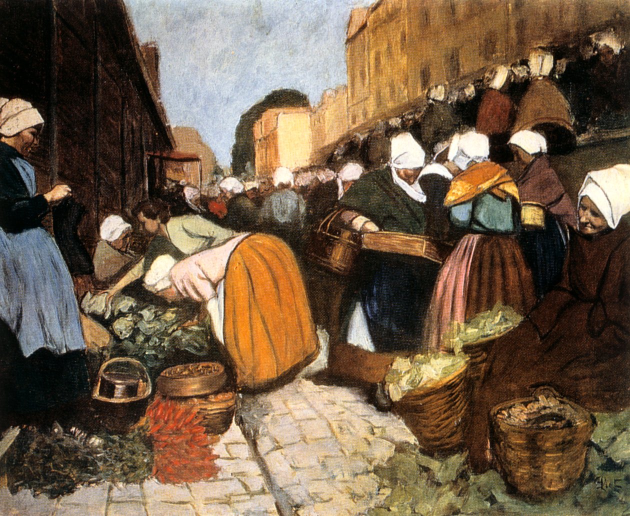 Trh v Brestu, 1899 od Fernand Piet