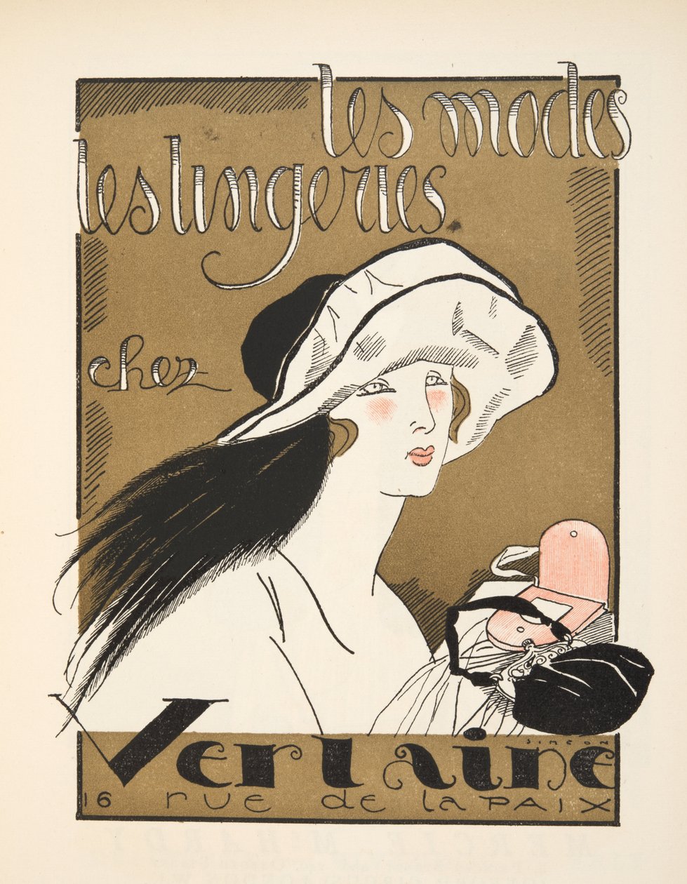 Reklama na Verlaine, z Gazette de Bon Ton, hospoda. 1920 (tisk šablony) od Fernand Siméon