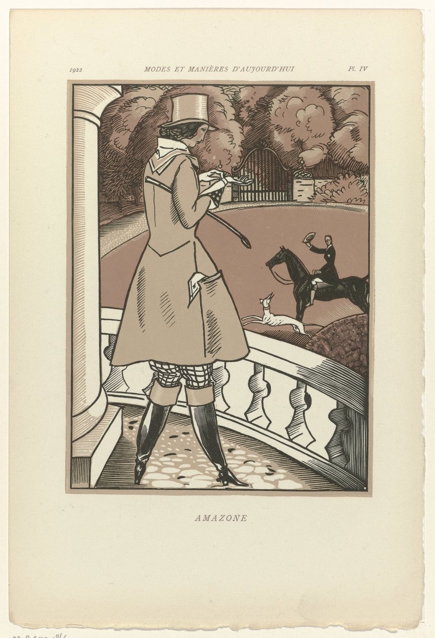 Móda a způsoby dneška, 1922, Pl. 4: Amazone od Fernand Siméon