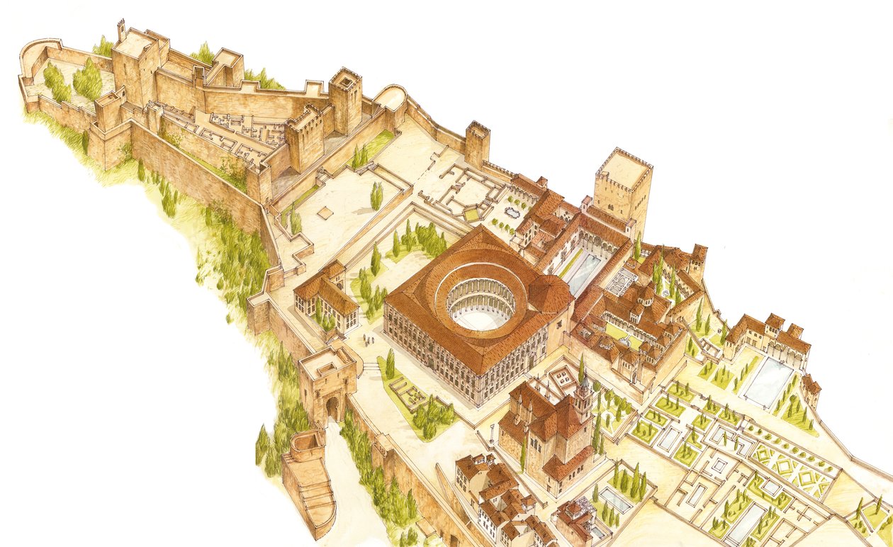 Alhambra, Granada, Španělsko. Hrad a paláce od Fernando Aznar Cenamor