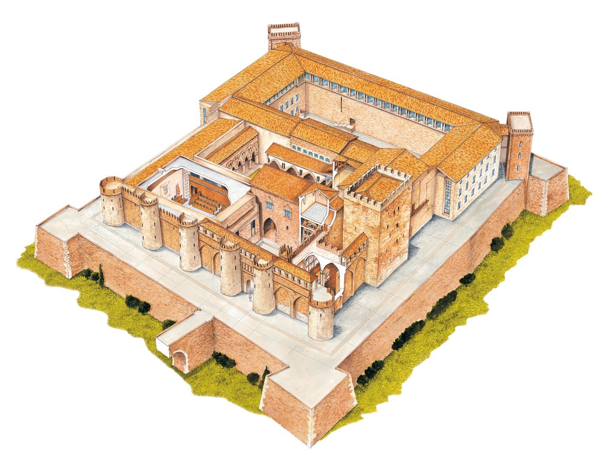 Aljaferia. Zaragoza, Španělsko. Islámský palác od Fernando Aznar Cenamor