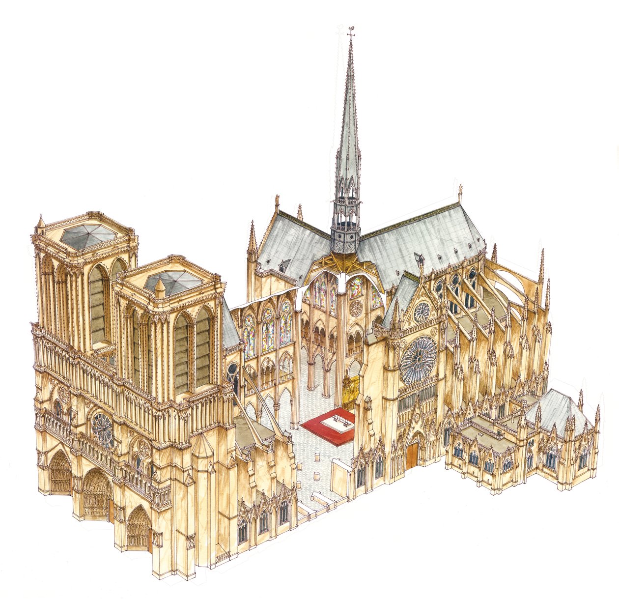 Katedrála Notre-Dame. Paříž, Francie od Fernando Aznar Cenamor