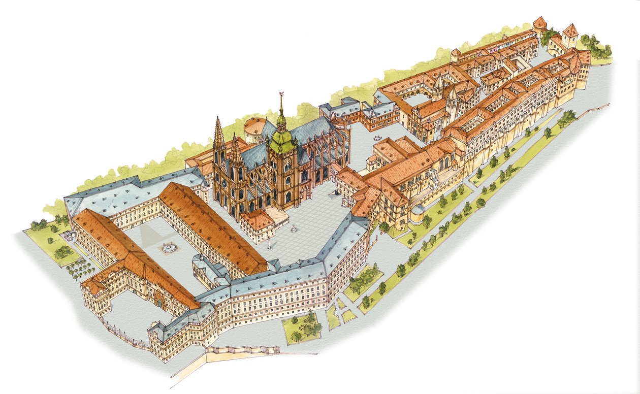 Pražský hrad. Praha, Česká republika od Fernando Aznar Cenamor