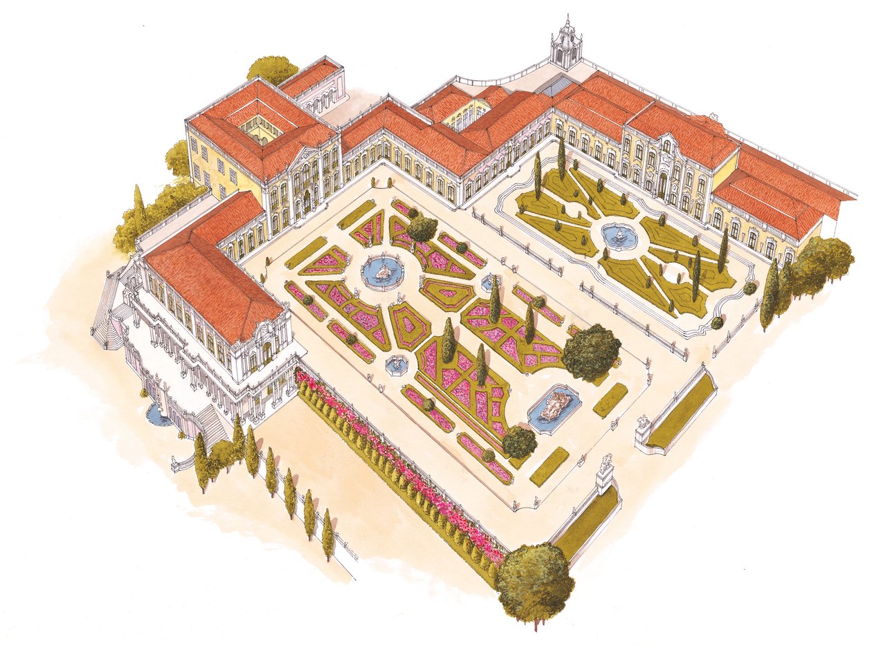 Národní palác Queluz. Lisabon, Portugalsko od Fernando Aznar Cenamor