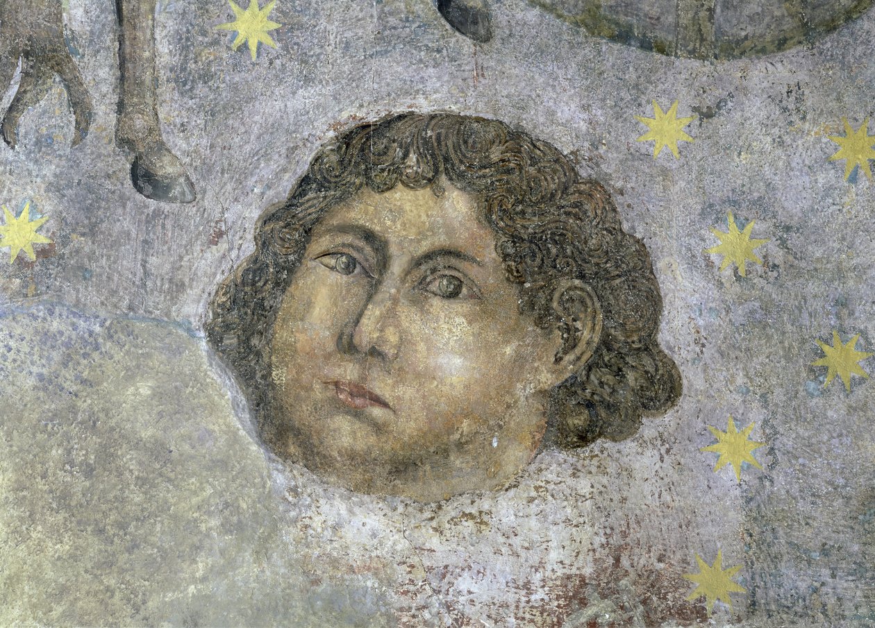 Jeden ze čtyř větrů, detail z klenby „Cielo de Salamanca“, kolem 1480-90 od Fernando Gallego