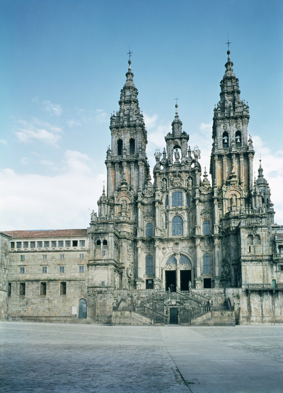 Pohled na západní průčelí, postaveno 1738-50 od Fernando de Casas Novoa